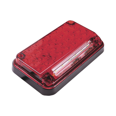 Luz de Advertencia de 7X4", Color Rojo, Con Luz de Trabajo, Ideal para Ambulancias