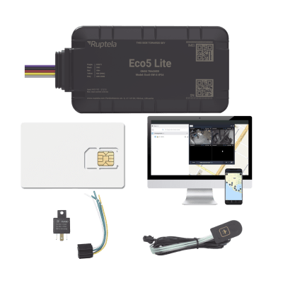 Rastreador Vehicular y Monitoreo de Flota / BLE 5.0 y GNSS / LTE CAT1 y LTE-M con Respaldo 2G / GNSS U-blox / MiKado IP54 / -20 °C a +40 °C / Acelerómetro de 3 Ejes / Suministro 9-32 V / Batería Interna