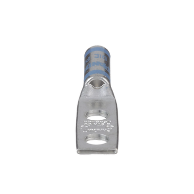 Zapata de compresión LCD6-14A-L para cal. 6 Awg, Doble barreno para tornillo prisionero de 1/4, Espaciado de orificio 16mm, 1 Pz