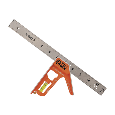 Escuadra Especial de 12 Pulgadas, con Bordes de 45° y 90° y Regla Magnética. Ranura en V para Diámetro de Tubo Conduit