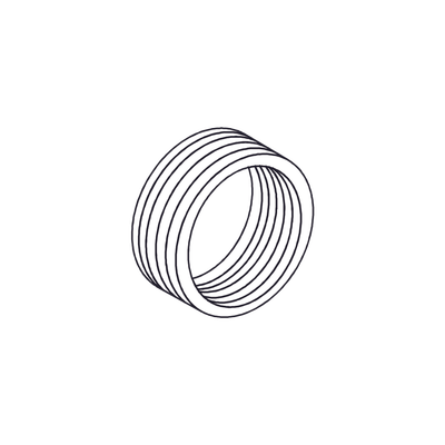 Reducción Bushing Aluminio de 1 1/2" a 1" / Con Recubrimiento de Uretano Purpura.