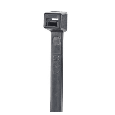 Cincho de Nylon 6.6 StrongHold™, 1220mm largo x 9mm ancho, Color Negro, Cámara impelente, Paquete de 50pz