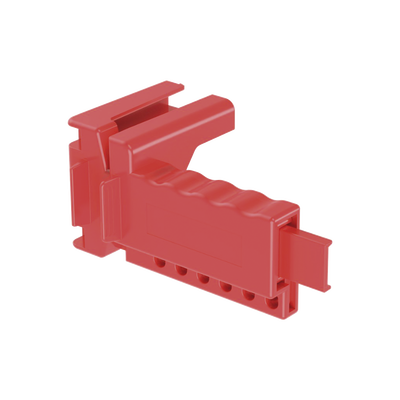 Dispositivo de Bloqueo LOTO para Válvulas de Bola, para Diámetros de Tubería de 1/4" a 1" y Longitud de Mango Hasta 7.5", Color Rojo