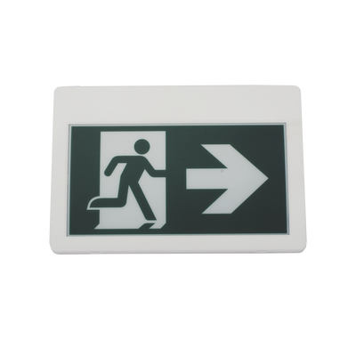 Letrero LED de Señalización de salida "Hombre Corriendo"/ Alto brillo / Uso en pared, lateral o techo / Batería de Respaldo Incluida con hasta 120 minutos de duracion