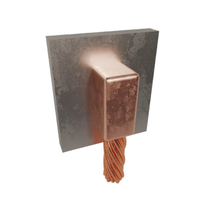 Molde para Soldadura Exotérmica para Cable 4/0 AWG a Superficie de Acero en Vertical a 90°