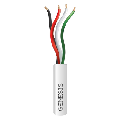 Bobina de 305 Metros /  Cable de Cobre / 4 x 22 AWG / Riser / Color Blanco / Para Aplicaciones de Alarmas de Intrusión y Automatización