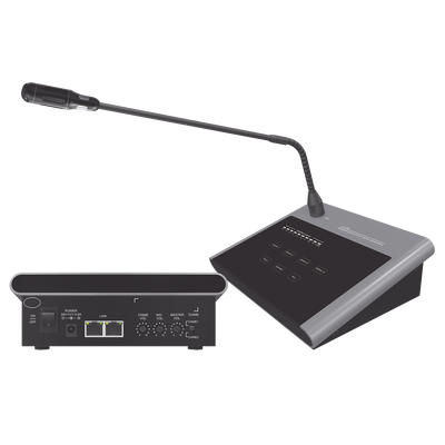 Microfono Remoto de 4 Zonas Para Sistema de Voceo | Compatible Con Amplificadores SF4240UC y SF2240UC