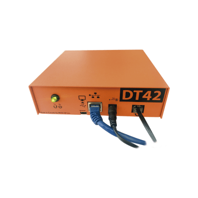 Receptora de alarmas IP Universal con 1 entrada de linea telefónica, para su central de monitoreo, recepción TCP/IP o GPRS, serie  M2M, paneles de alarma Hikvision, entre otros.