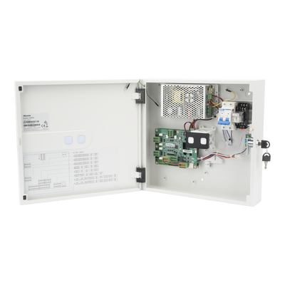 Controlador de Acceso para 4 puertas / Administrable 100 % en la Nube / Compatible con Teclado Wiegand de Terceros / PIN para visitas desde la APP / Capacidad de batería de respaldo / Función de  Anti-Passback / 50,000 Tarjetas