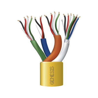 Carrete de Cable de 305 Metros / Color Amarillo / Compuesto por  6 x 22 AWG blindado, 4 x 18 AWG, 4 x 22 AWG, y 2 x 22 AWG / Para Aplicaciones en Control de Acceso