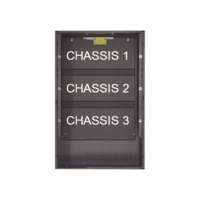 Gabinete De 3 Nivels / Serie EQ de NOTIFIER / Color Negro