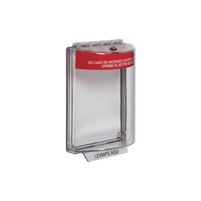 Cubierta Transparente Serie Universal Stopper®, Texto De Incendio En Español