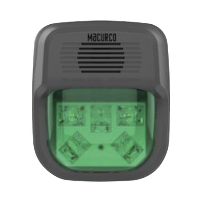 Sirena Estrobo Color Verde Para Paneles y Detectores Macurco