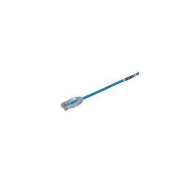 Cable de Parcheo TX6, UTP Cat6, Diámetro Reducido (28AWG), Color Azul, 0.5 m