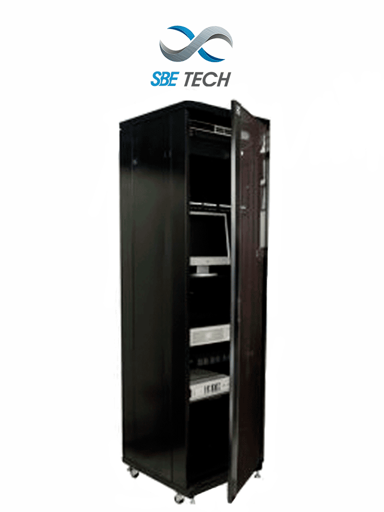 SBETECH SBE-GNL42URP600PC - Gabinete de Piso de 42 UR con puerta de cristal y una profundidad de 60.0 cm.