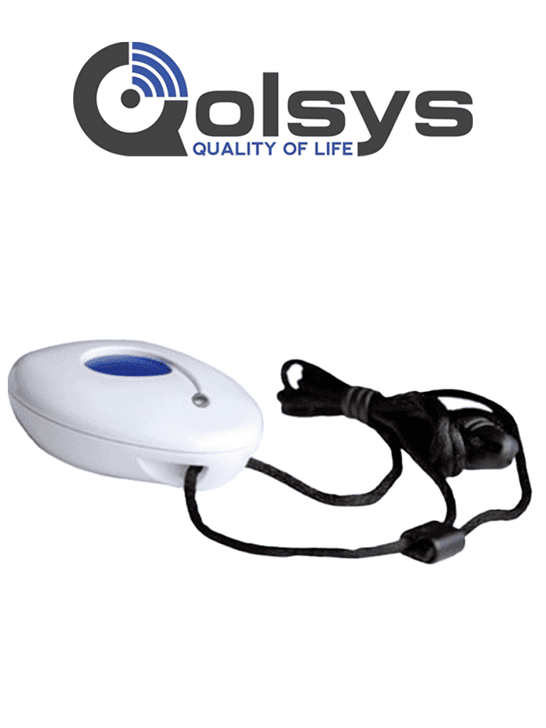 QOLSYS  IQFALLPENDANT -  QS1314-840 Botón de Emergencia de Caída Inalámbrico para Qolsys QS1314-840. Detecta automáticamente si el usuario cae o puede presionar el botón para pedir ayuda. (Alarm.com)