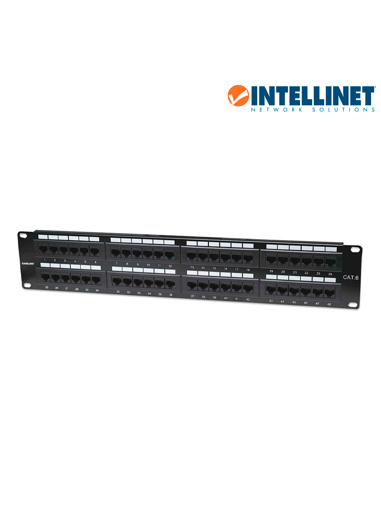 INTELLINET 560283 - Panel de parche Cat6 de 48 puertos, UTP, 2U