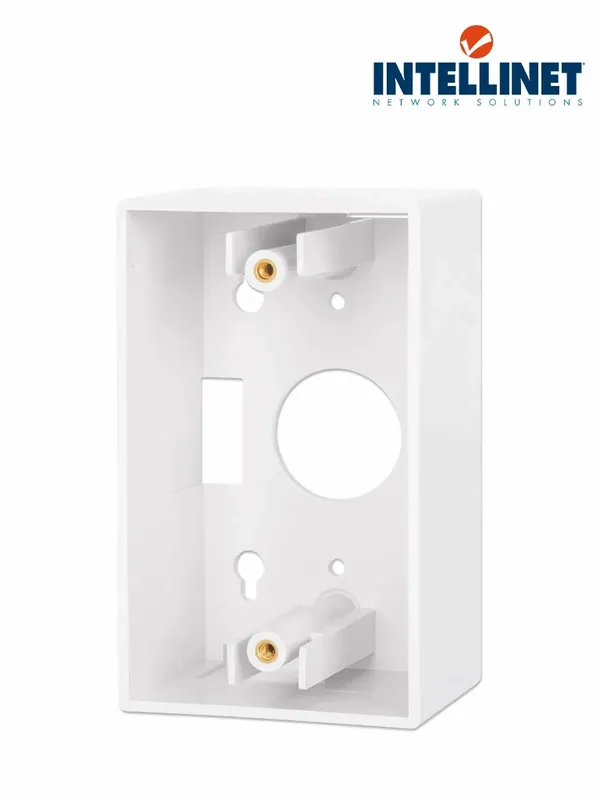 INTELLINET 517874 Caja para pared Conexión sencilla, 4.8 cm de profundidad, blanco Conexión sencilla, 4.8 cm de profundidad, blanco