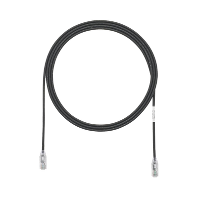 Cable de Parcheo TX6, UTP Cat6, Diámetro Reducido (28AWG), Color Negro, 6ft
