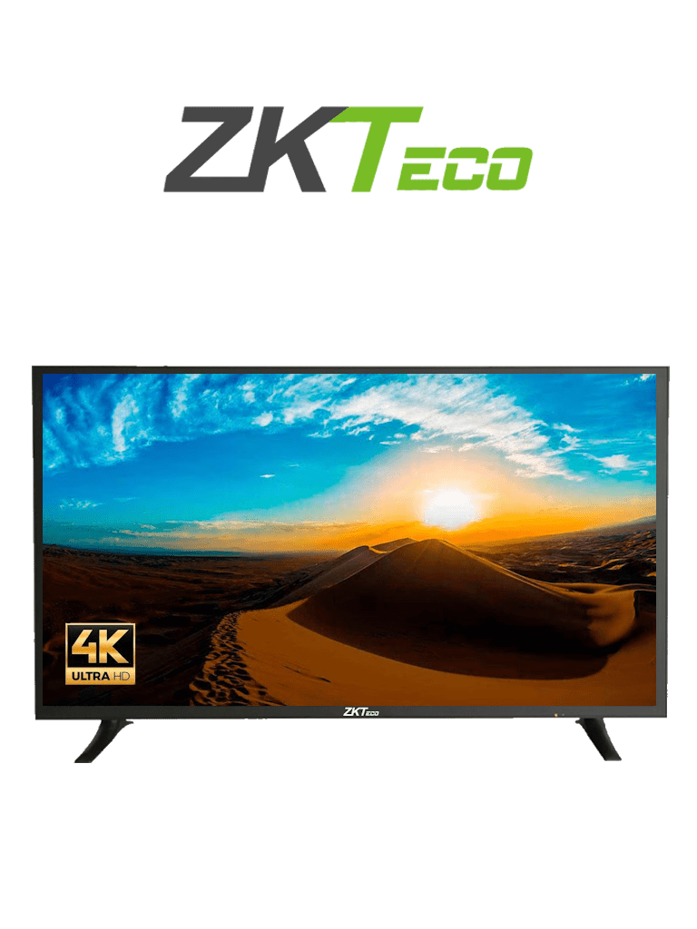 ZKTECO ZD434K-Monitor LED UHD Profesional de 43 pulgadas / Resolución 3840 x 2160 / 2 Entradas de video HDMI y 1 VGA / Altavoces Incorporados / Ángulo de Visión Horizontal 170° /  Soporte VESA / Operación 24/7 /  Incluye Cable HDMI