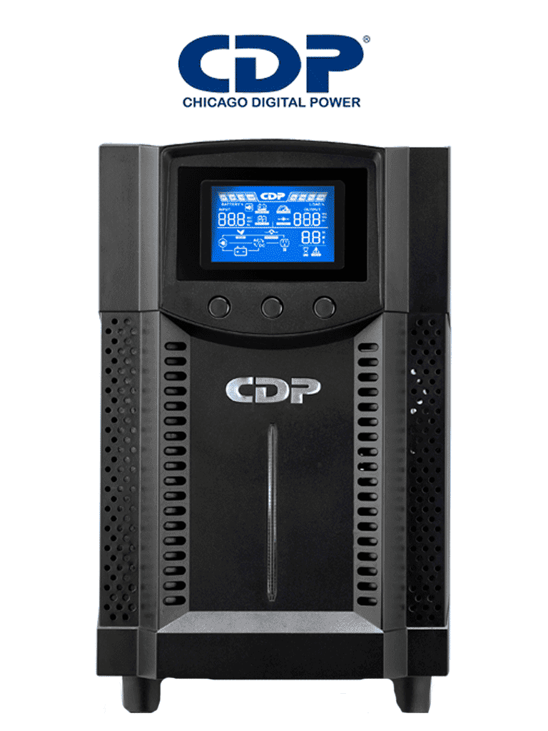CDP UPO11-1 AX- UPS Online de 1000VA/ 1000W / 6 Terminales de salida / 2 son programables / Pantalla LCD / Entrada para banco de baterías / Respaldo 5min a carga completa