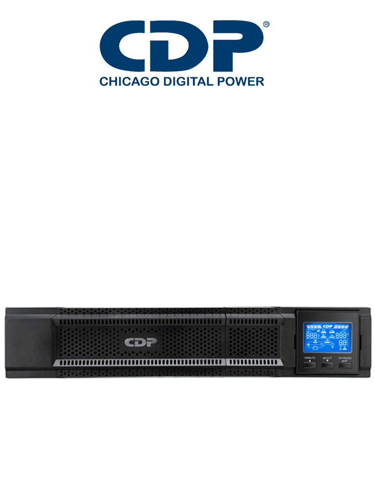 CDP UPO11-1RT AX - UPS de 1000VA y 1000W con 8 terminales, 4 programables, pantalla LCD, 5 min de respaldo a carga completa, disponible sobre pedido.