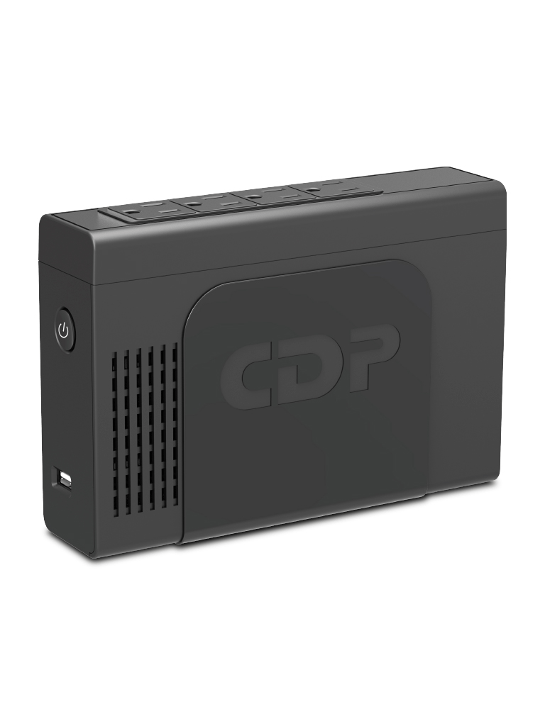 CDP Li-504 UPS Interactivo de 500VA / 250Watts / Entrada 120V / 4 Terminales de salida / Carga rapida mediante USB / UPS Interactivo / Respaldo 5 minutos a carga completa / Batería de Litio / Cuenta con 3 años de garantía