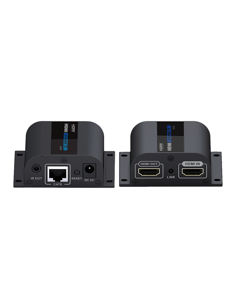 SAXXON LKV372PRO- Kit extensor de video HDMI/ Resolucion 1080p/ CAT 6/ 6A Cobre / Hasta 50 metros/ Loop HDMI en transmisor/ Transmisor IR/ Plug and play
