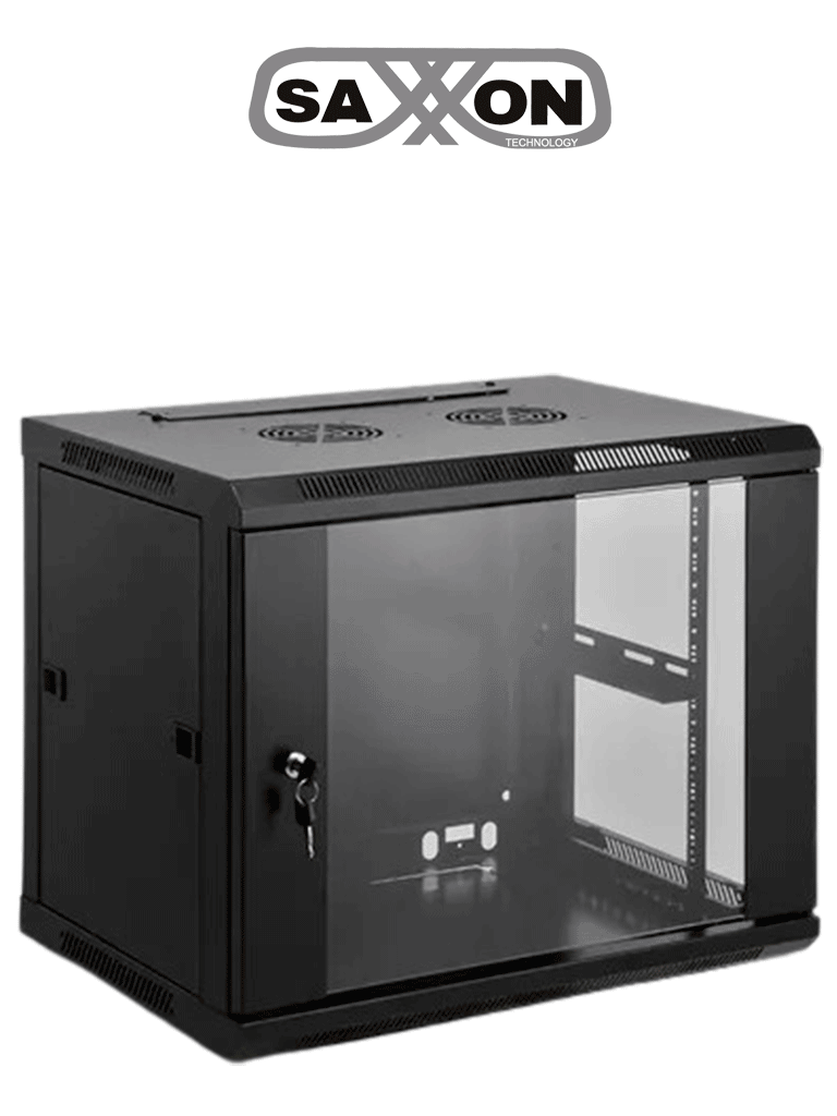 SAXXON SA660901 - Gabinete de pared de 9 UR, fijo, capacidad de carga de 60 Kg. Dimensiones: 60x60x50 cm.