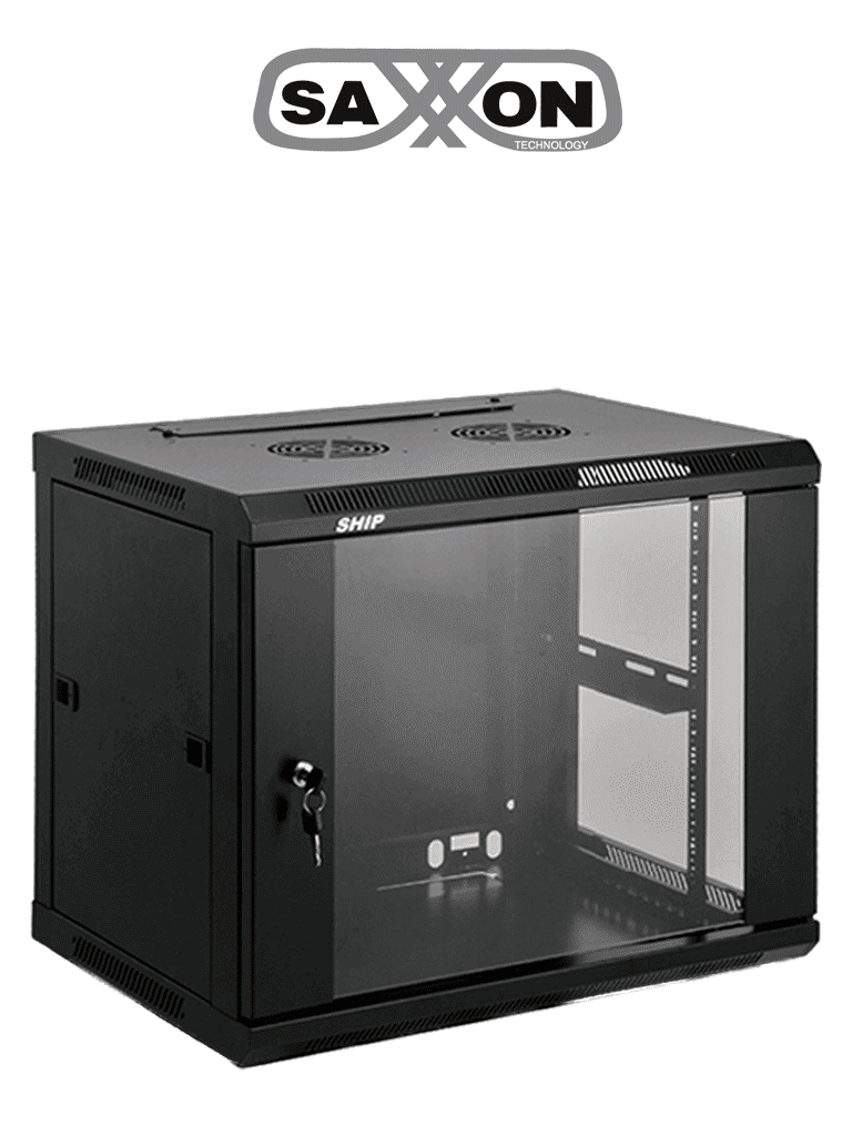 SAXXON SA661201 - Gabinete de pared de 12 UR, fijo, capacidad de carga de 60 Kg. Dimensiones: 60x60x63.5 cm.