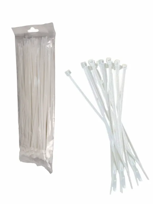 SAXXON CN36X150 - Cincho sujetacable / 3.6  mm X 150  mm / Blanco / Bolsa con 100 piezas / Nylon