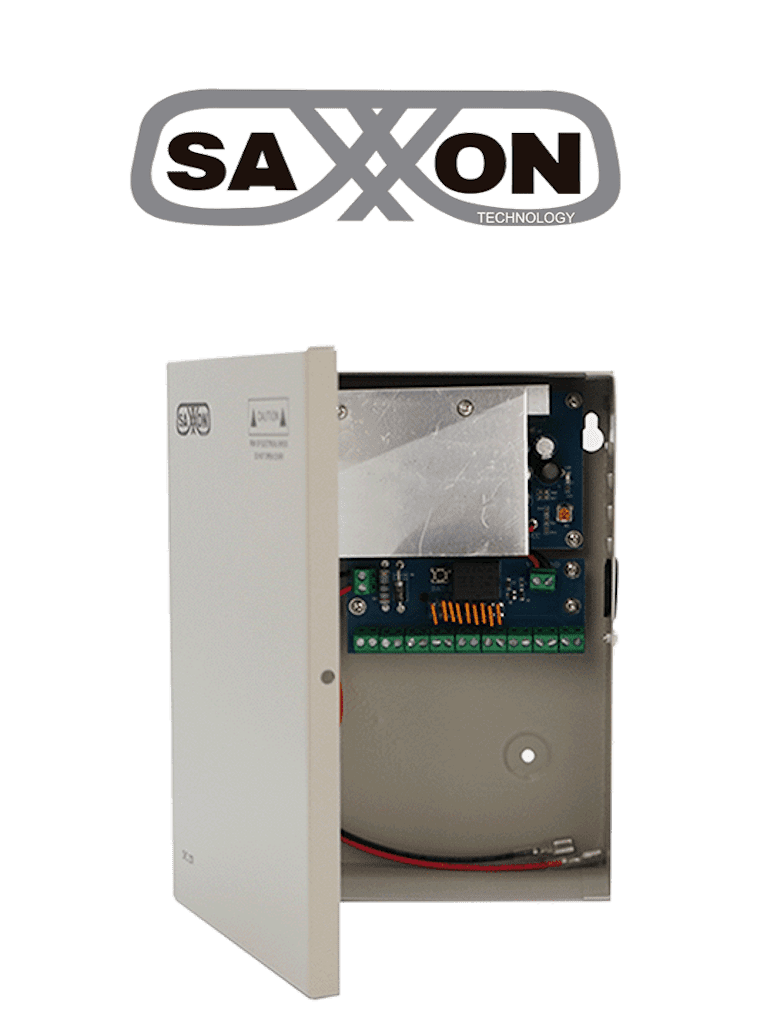 SAXXON SX10A9CHB - Fuente de Poder Profesional 12 VCD / 10 Amperes / 9 Canales / 1.1 Amperes por Canal / Compatible con Bateria de Respaldo ( No incluida ) / Protección contra Sobrecargas /
