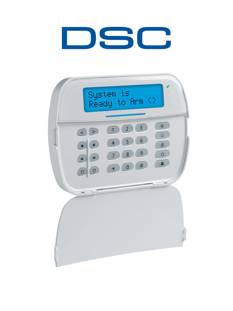 DSC HS2LCDWFP9 - Teclado LCD Alfanumérico  Inalámbrico  PowerG  con credencial de proximidad compatible con NEO