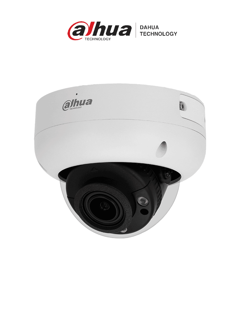 DAHUA DH-IPC-HDBW3441R-ZS-S2 - Cámara IP Domo Antivandálica 4 MP con lente motorizado 2.7-13.5mm e IR 40m, cuenta con IA WizSense, Detección de Movimiento Inteligente, Protección Perimetral, Starlight, PoE, WDR, H.265+ y protección IP67 e IK10