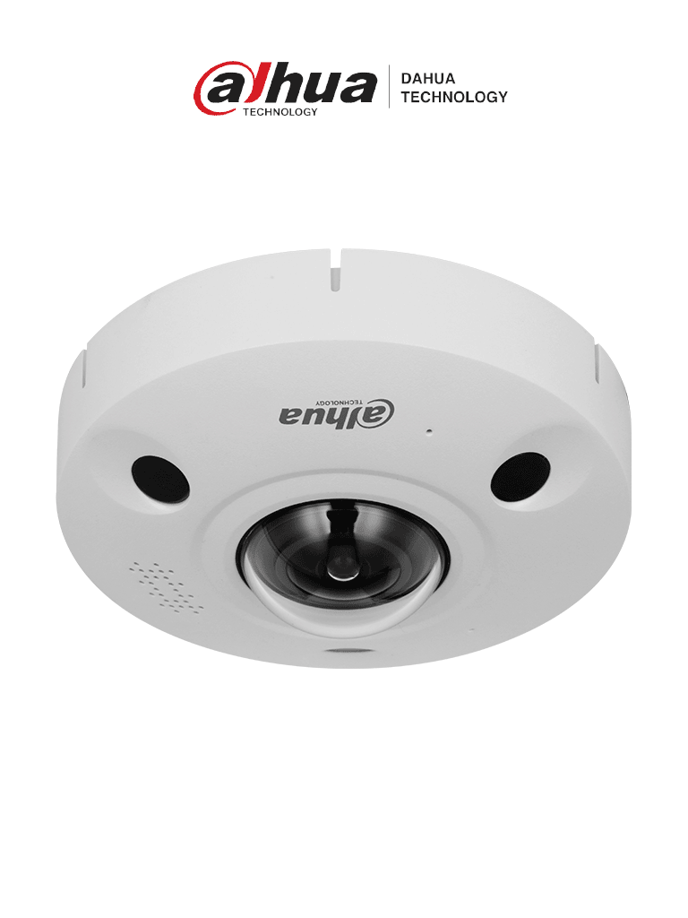 DAHUA IPC-EBW81242N-S2 - Cámara IP Fisheye Resolución de 12 MP/ Lente 1.85mm/ 360 Grados/ IR 10 de Mts/ IA WizMind/ Conteo de Personas/ Cantidad de Personas en Áreas/ Mapa de Calor/ PoE/ DWDR/ H.265/ IP67/ IK10/ E&S Alarma/ E&S Audio/
