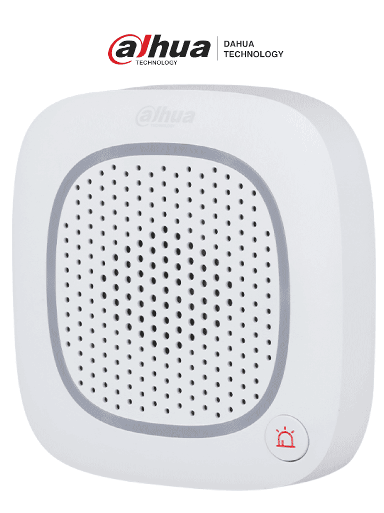 DAHUA DHI-ARA14-W2- Sirena intercom inalámbrica con audio bidireccional y múltiples sonidos (fuego, intrusión, pánico, médica y más). Compatible únicamente con HUB 2. Soporta botón de pánico para mayor seguridad y control.