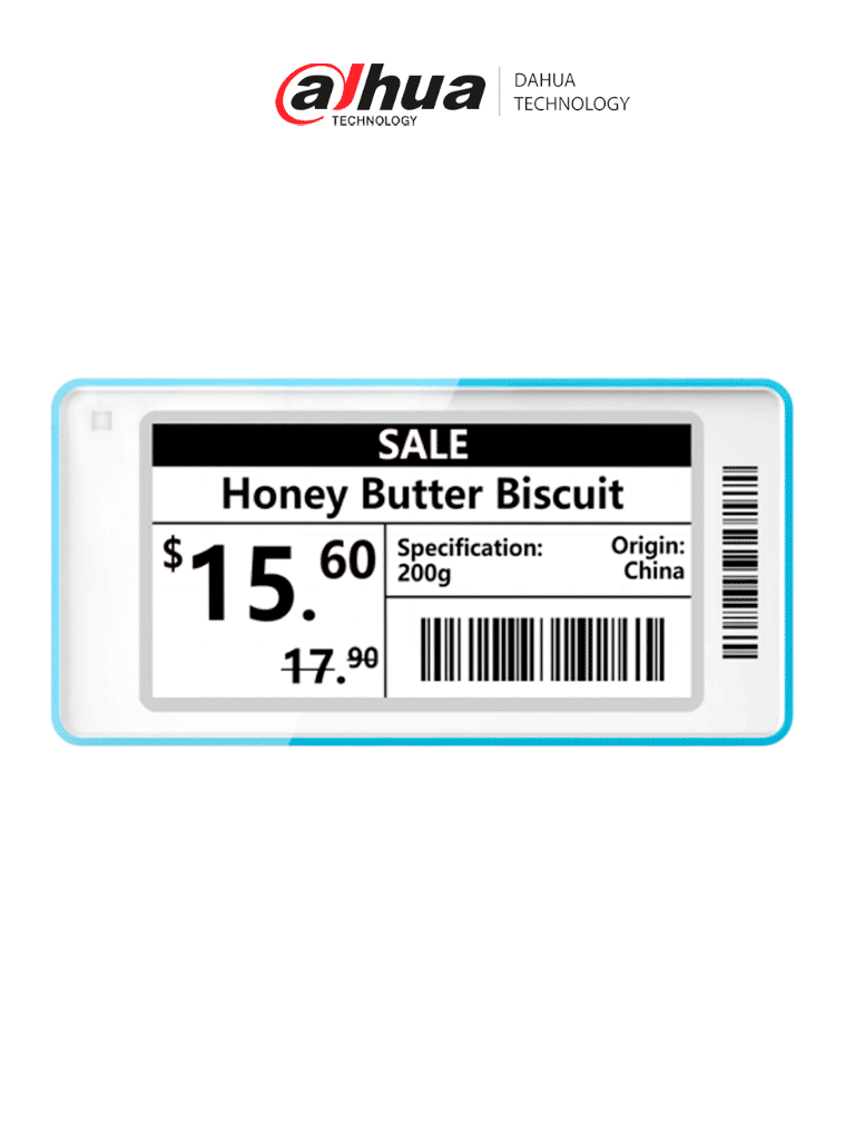 DAHUA DHI-ESL-E026C-NF -  Etiqueta Electrónica ESL de 2.6" / Recomendada para aplicaciones de bajas temperaturas -25 a 25°C / Bluetooth 5.1 / Indicador LED / Blanco y negro / Baterías reemplazables / Tinta electrónica de 104 x 212 / Cobertura: 25-30m