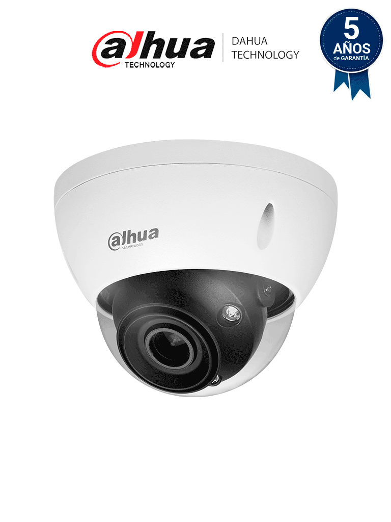 DAHUA IPC-HDBW5442E-ZE - Cámara IP Domo WizMind varifocal de 4 MP y LED IR de 40m, algoritmo de aprendizaje profundo, metadatos de video, detección facial, conteo de personas, ranura Micro SD, micrófono, E/S de alarma y audio, ePoE, IP67, IK10 y SMD 3.0.