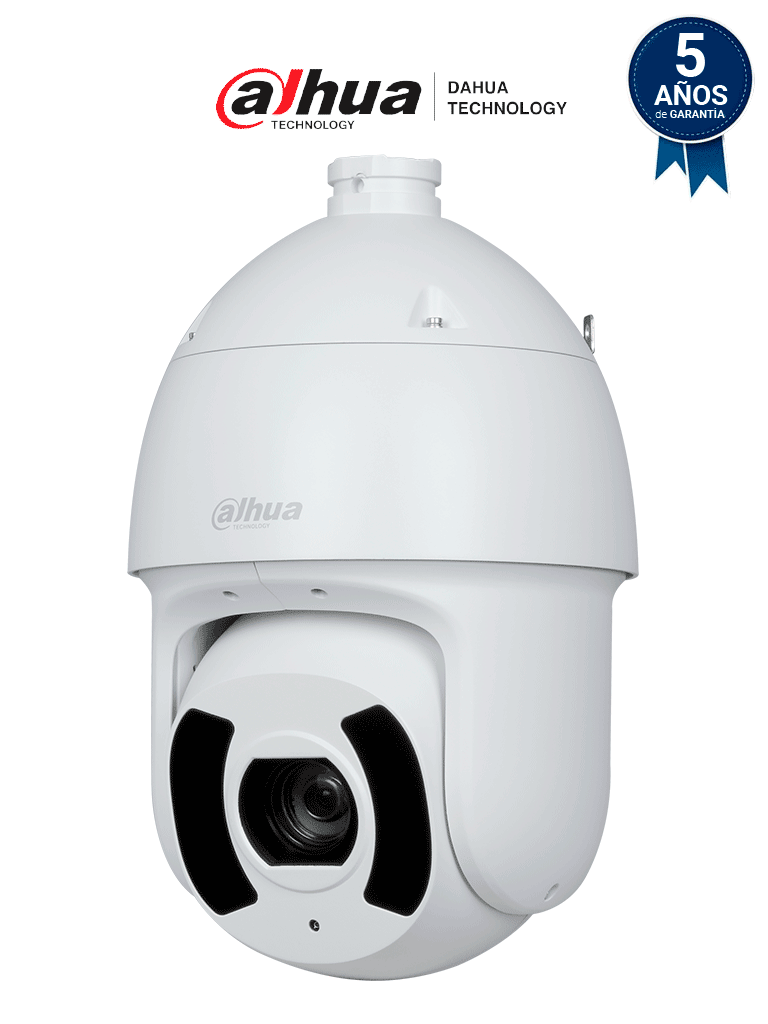 DAHUA DH-SD6CE445GB-HNR Cámara PTZ IP de 4MP con tecnología Starlight y zoom óptico 45x. Alcance IR de 250m, Autotracking 3.0, Protección Perimetral, Detección de rostros, SMD 4.0, Quick Pick, certificaciones IP67 e IK10.