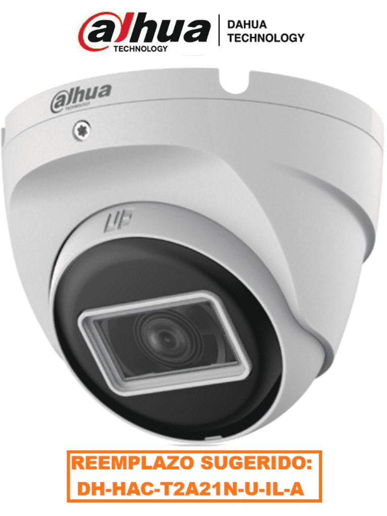DAHUA HAC-T2A21N-U-28 - Camara Domo de 2 Megapixeles/ 1080p/ Lente 2.8 mm/ 100 Grados de Apertura/ IR de 30 Metros/ Metalica/ IP67 /  Soporta: CVI/TVI/AHD/CVBS/