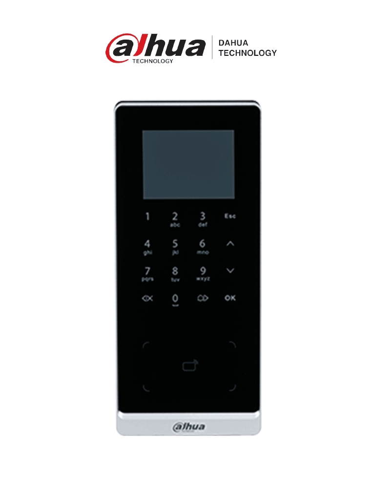 DAHUA ASI2201H-DW - Control de Acceso de Tarjeta&Teclado/ Pantalla de 2.4"/ Conectividad WiFi & Ethernet/ 30,000 usuarios y Tarjetas ID/ Puertos Wiegand y RS485/ 50 administradores/ Gestión Avanzada
