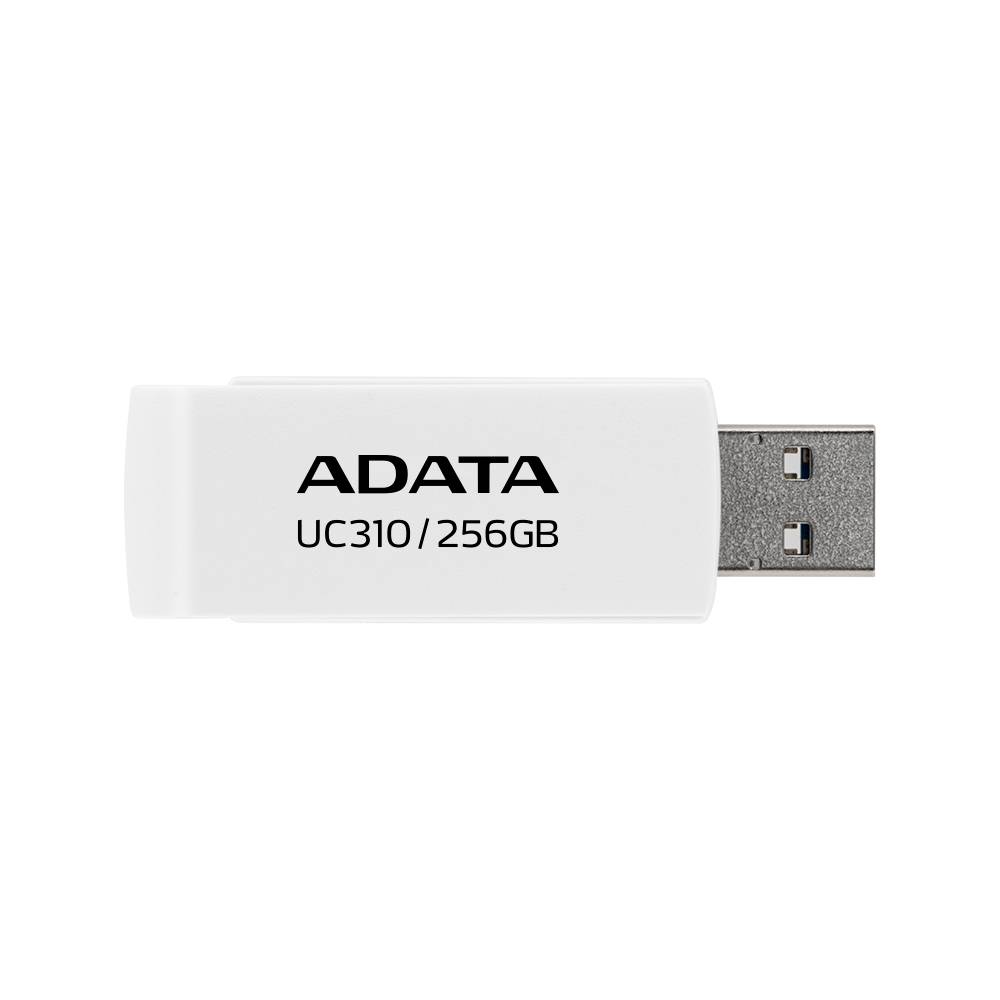 Memoria USB de 256GB UR310 3.2 Gen 1 (retro compatible 3.0 y 2.0) - diseño material reciclado sin tapa. BLANCO. UC310-256G-RWH