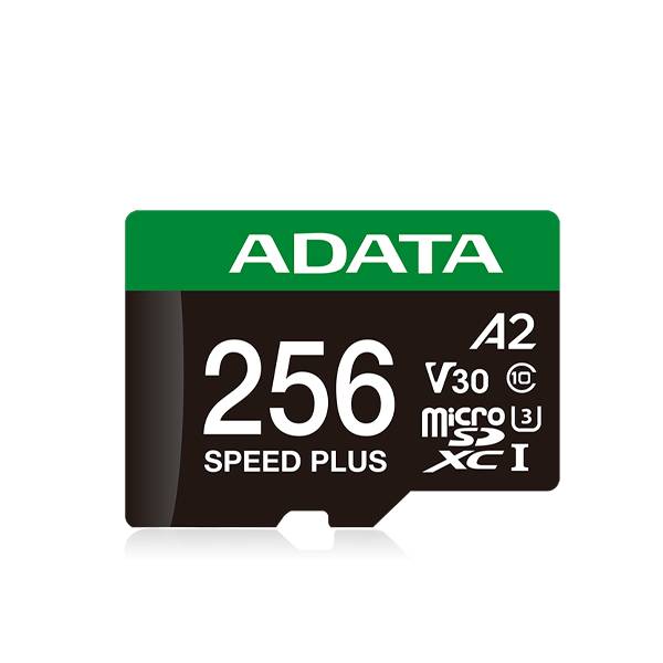 Micro Secure Digital ADATA SPEED PLUS microSDXC UHS-I U3 Clase 10 - SD 6.0, V30 256GB Clase 10 (A2), Velocidad de lectura / escritura 180/160 MB/s UD256GUI3