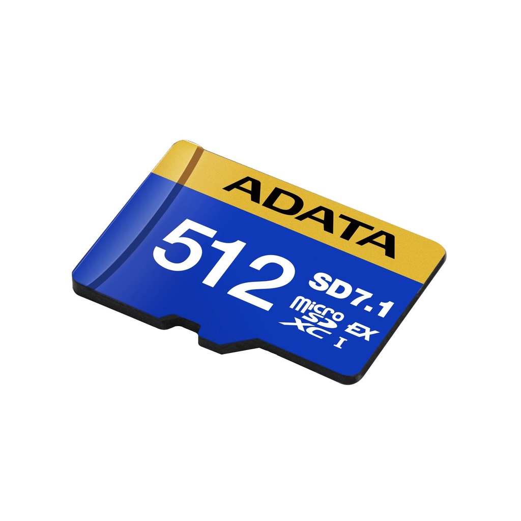 MicroSDXC ADATA - 512GB SD7.1 Express UHS-I U3 V30, Clase 10 (A2), PCIe Gen3 x1, Velocidades de lectura y escritura de hasta 800/700 MB/s UD512GEX3L1-C