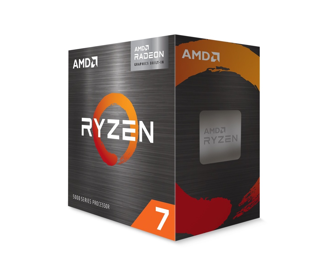 AMD RYZEN 7 5700G - 8 núcleos, socket AM4, Incluye ventilador, Con gráficos incluidos