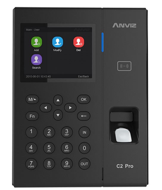 Control de Asistencia Biométrico Anviz AN-C2PRO - Negro, Si, Si