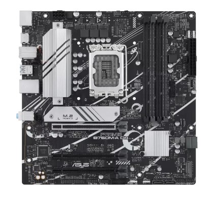 Tarjeta Madre ASUS PRIME B760M-A D4 - Matx, Intel, LGA 1700, Intel® de 13a y de 12a ge, PCIe 4.0 M.2, DisplayPort, Dual HDMI®, SATA 6 Gbps, USB 3.2 de 1.ª Gen