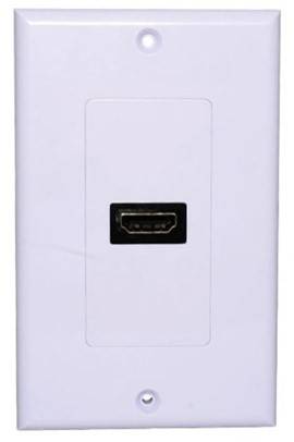 TAPA - FACEPLATE DE 1 PANEL CON JACK HDMI HEMBRA - UNIVERSAL, STANDARD, BLANCO, BROBOTIX 163225