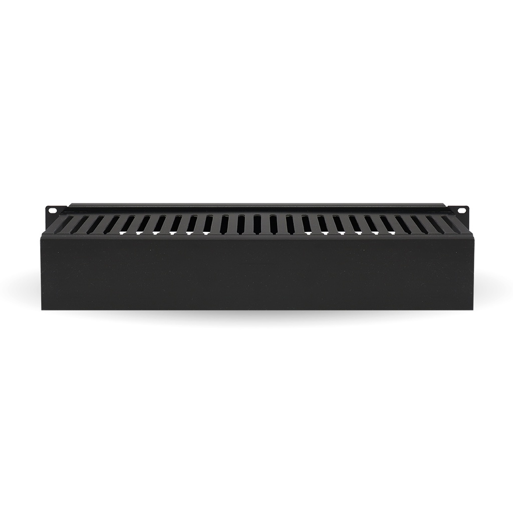 Organizador Metálico Horizontal de 2U BROBOTIX 830878 - Negro, Acero, 2U