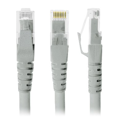 Cable de Red - Cat5e, 3 Mts, RJ-45, RJ-45, 100  cobre, Macho/Macho, contactos c/baño de oro, Gris, 497158 BROBOTIX